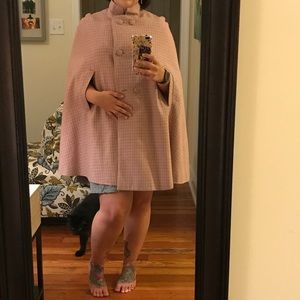Vintage pink and green cape